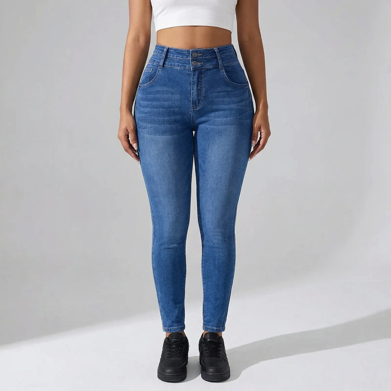 Plus Size Stretch Denim Trousers - Lois
