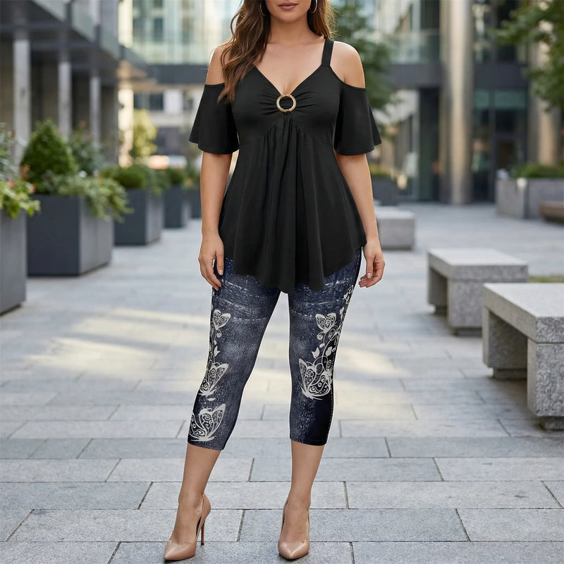 Plus Size Two-Piece Casual Set - Linda