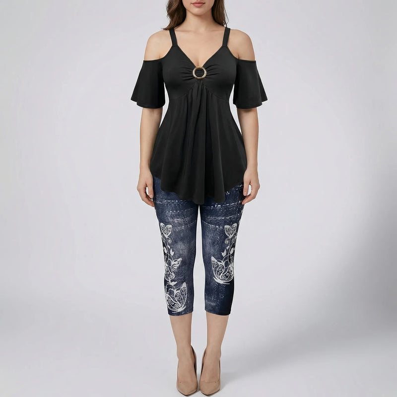 Plus Size Two-Piece Casual Set - Linda