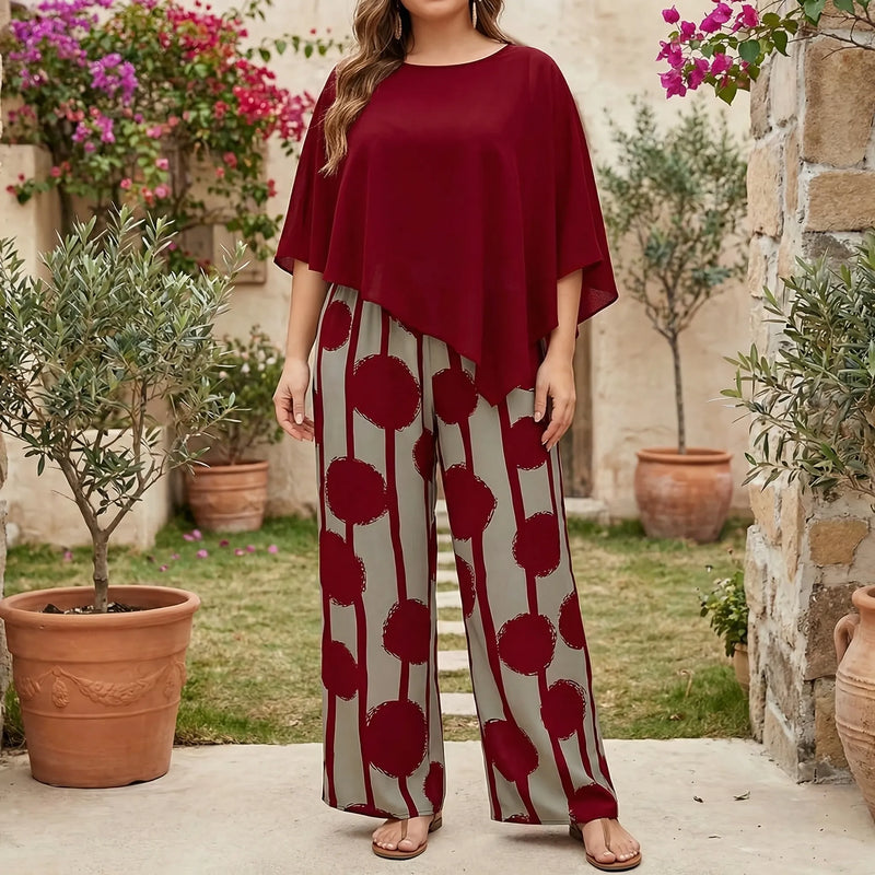 Plus Size Two-Piece Casual Suit - Rhonda