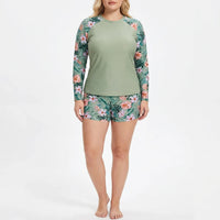 Plus Size Two-Piece Swimwear With Shorts - Geraldine