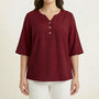 Plus Size V-Neck Casual Top - Lucia
