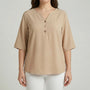 Plus Size V-Neck Casual Top - Lucia
