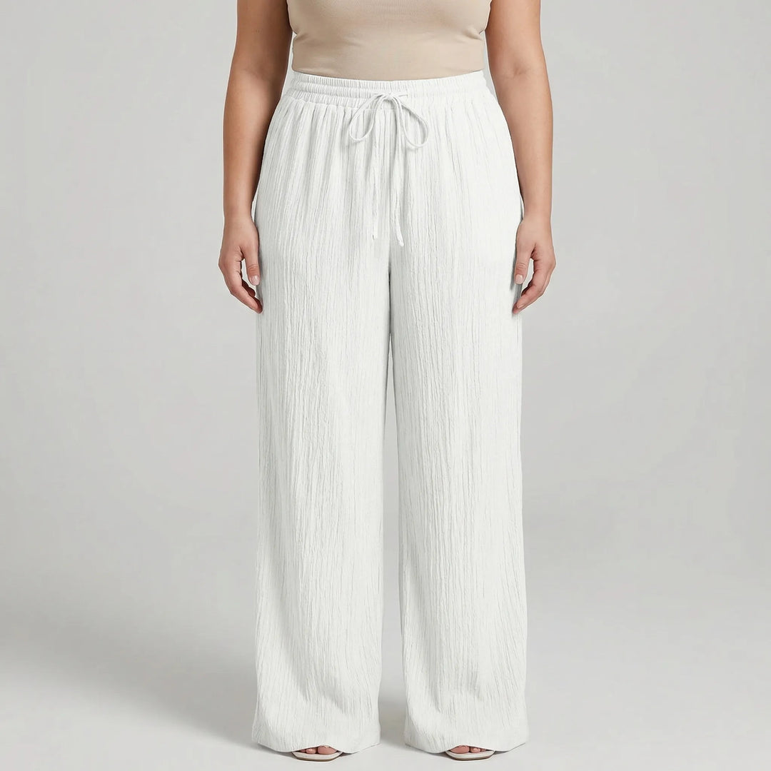 Plus Size Wide Leg Casual Pants - Tonya