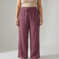 Plus Size Wide Leg Casual Pants - Tonya