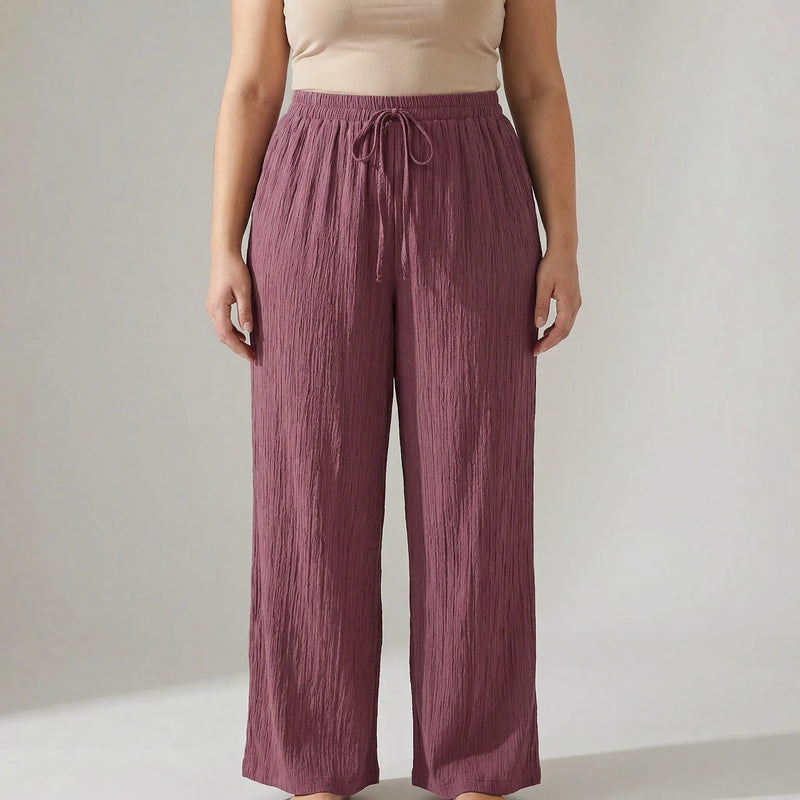 Plus Size Wide Leg Casual Pants - Tonya