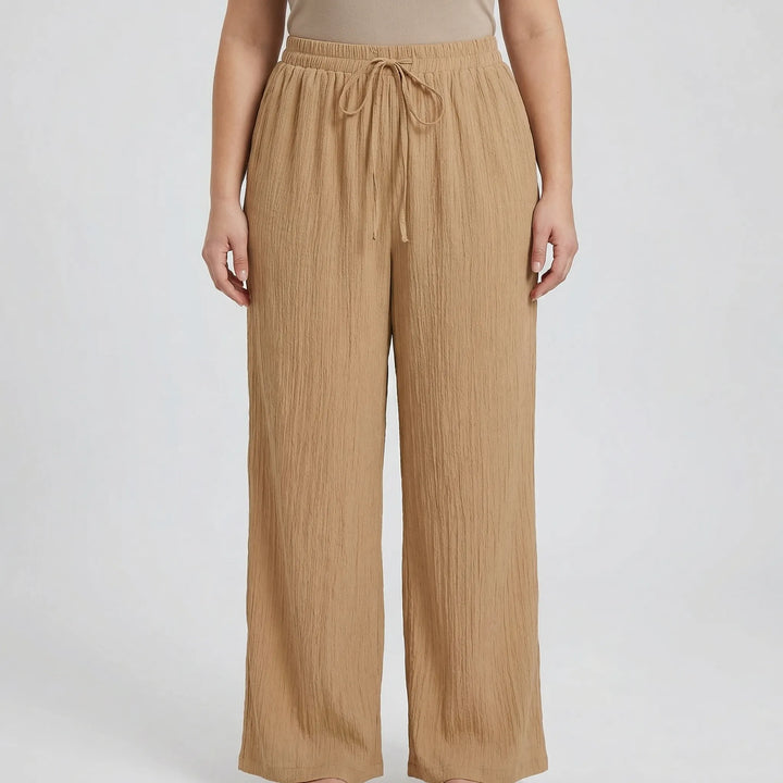 Plus Size Wide Leg Casual Pants - Tonya