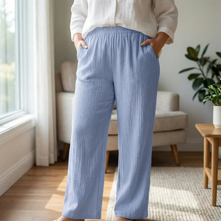 Plus Size Wide Leg Casual Pants - Tonya