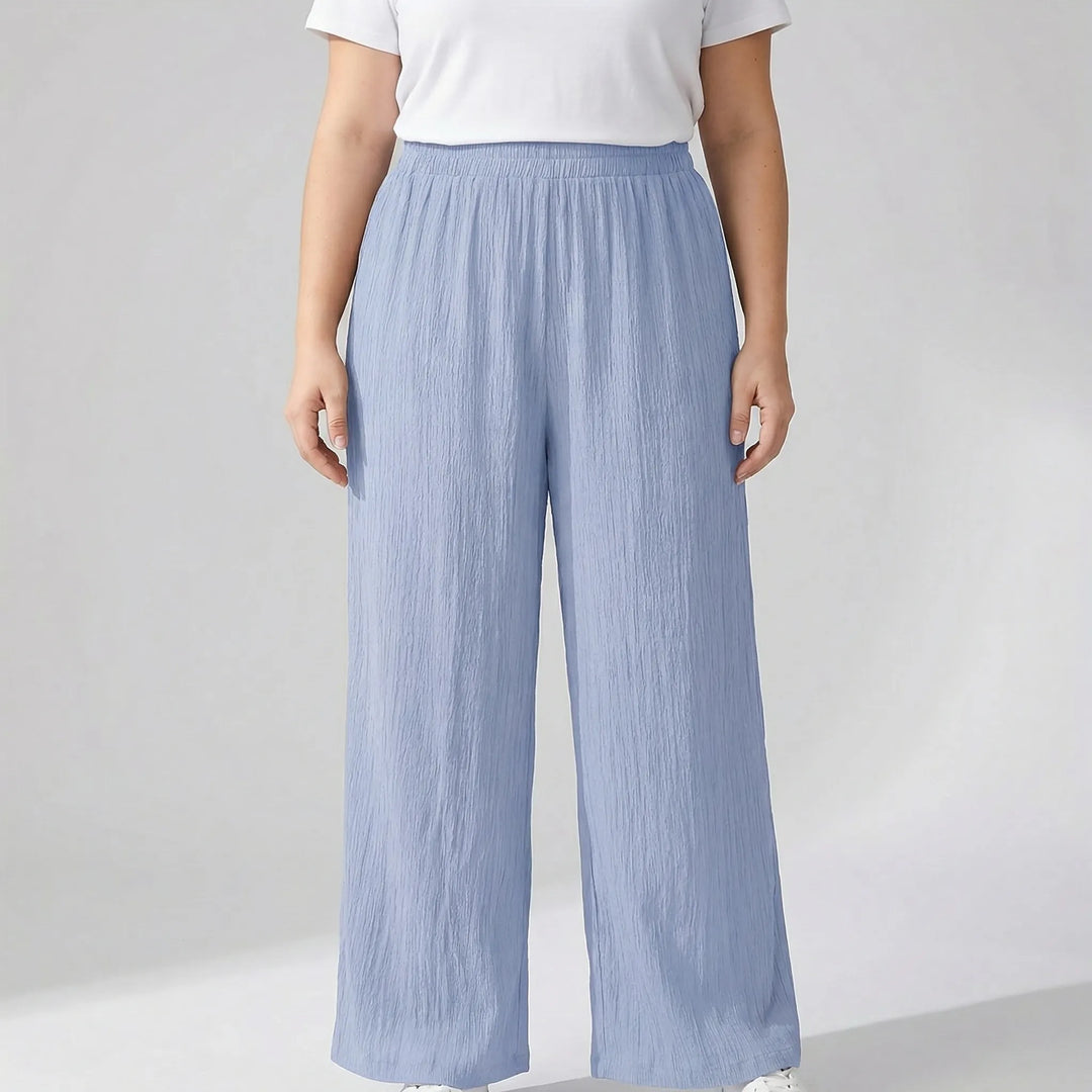 Plus Size Wide Leg Casual Pants - Tonya