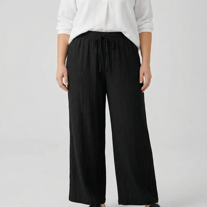 Plus Size Wide Leg Casual Pants - Tonya