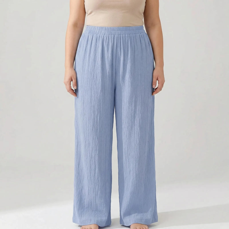 Plus Size Wide Leg Casual Pants - Tonya