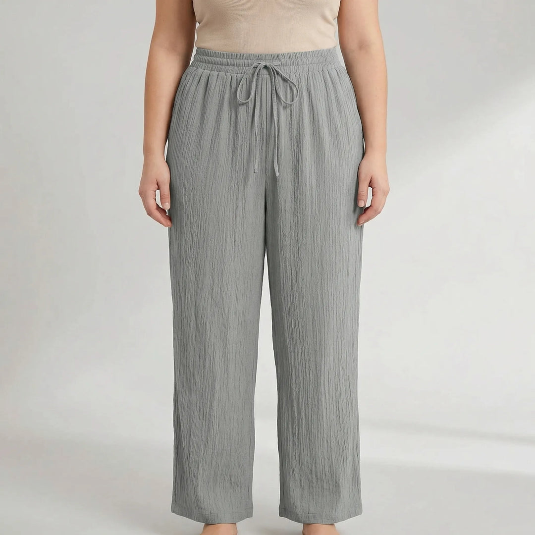 Plus Size Wide Leg Casual Pants - Tonya