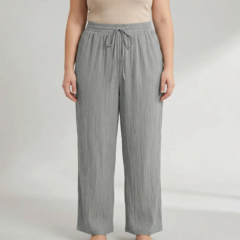 Plus Size Wide Leg Casual Pants - Tonya