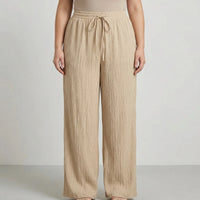 Plus Size Wide Leg Casual Pants - Tonya
