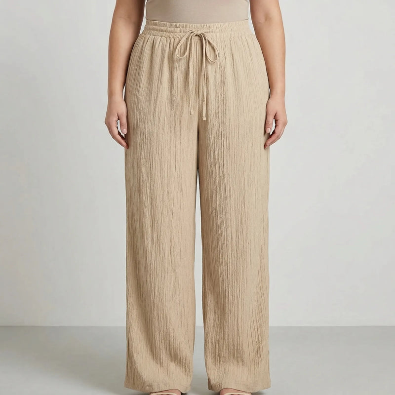 Plus Size Wide Leg Casual Pants - Tonya