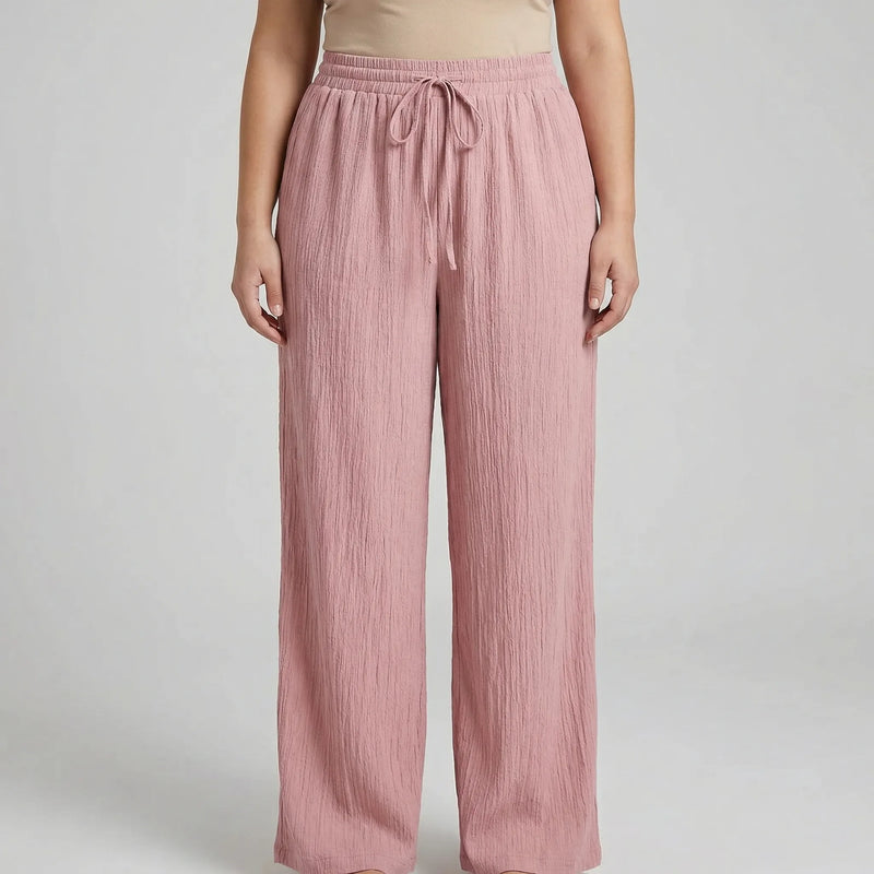Plus Size Wide Leg Casual Pants - Tonya