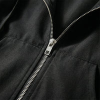 Plus Size Zip-Up Hooded Long Coat - Audrey