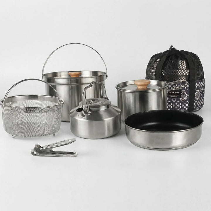 Portable Multi-Piece Outdoor Cookware Set -  Outvenco