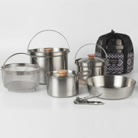 Portable Multi-Piece Outdoor Cookware Set -  Outvenco