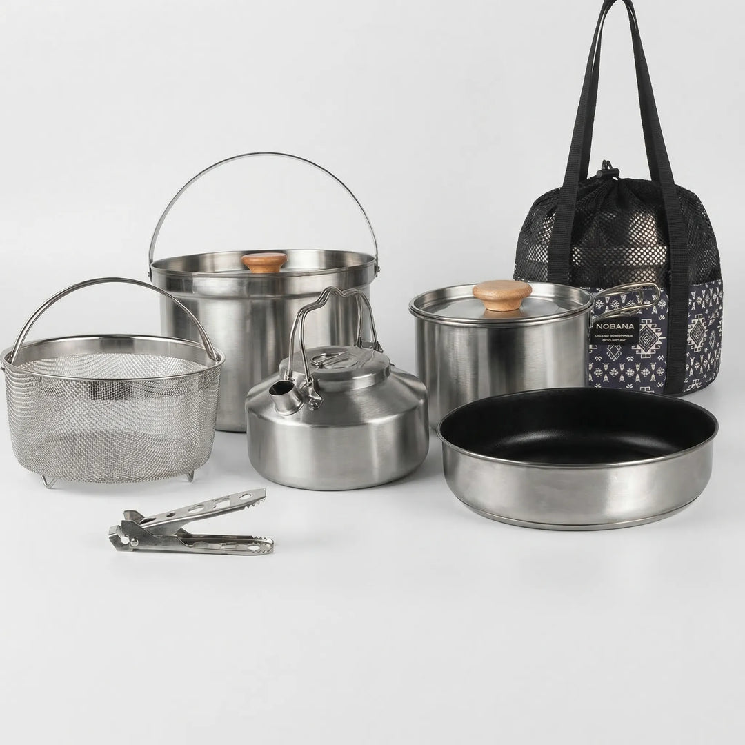 Portable Multi-Piece Outdoor Cookware Set -  Outvenco