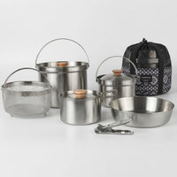 Portable Multi-Piece Outdoor Cookware Set -  Outvenco