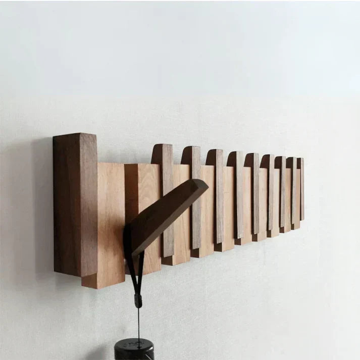 Piano Solid Wood Coat Rack | Elegant Wall Hooks 2