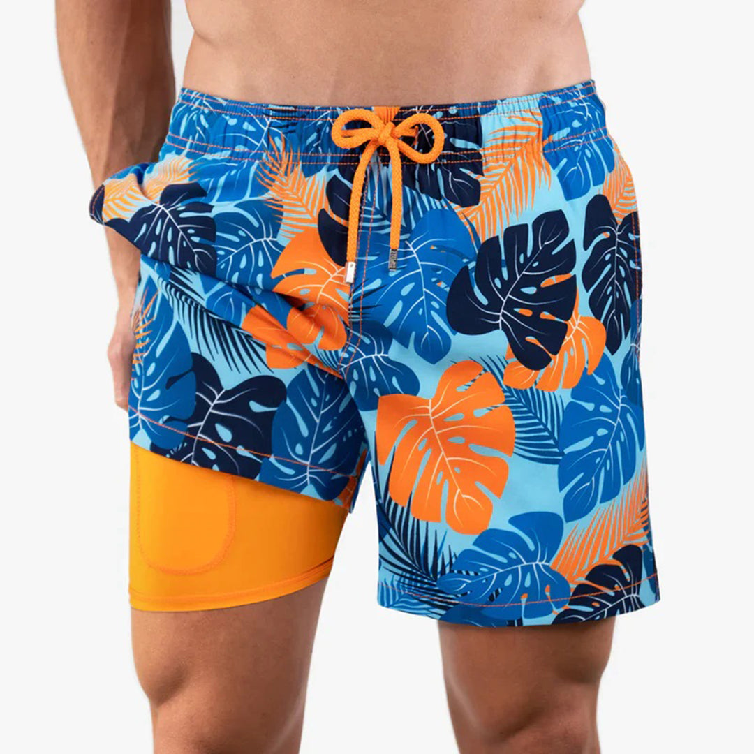 Trendige Herren-Badeshorts mit Print – Julien