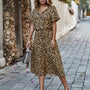 Bedrucktes Kleid mit V-Ausschnitt – Marielle
