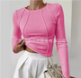 Basic Damen-Shirt mit langen Ärmeln - Mira