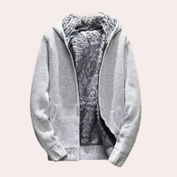 Klassische Gestrickte Kapuzenjacke für Herren - Milan