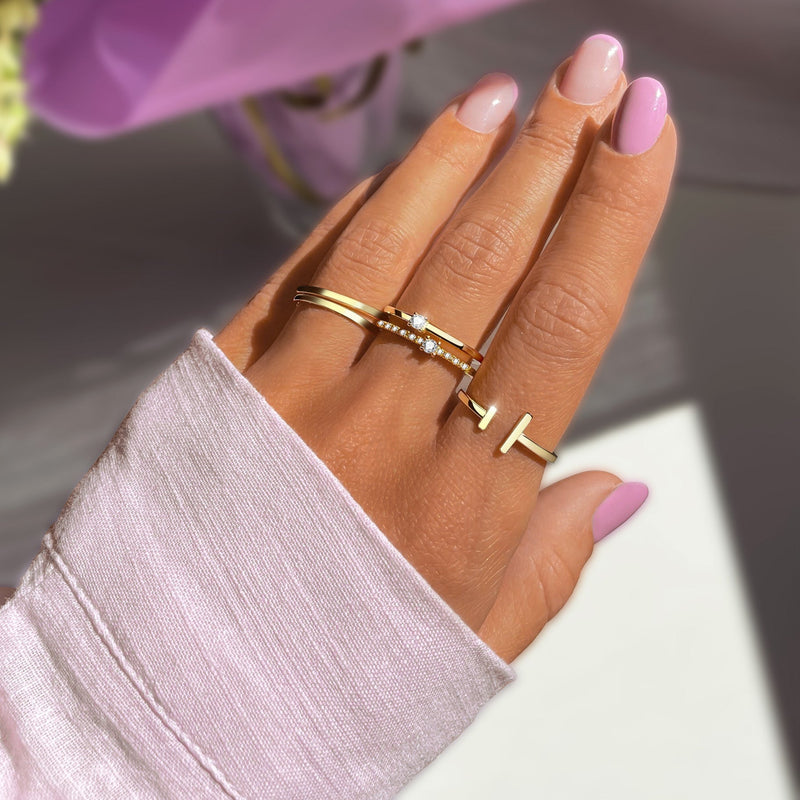 Offener Ring mit Verstellbarem Design - Aureos