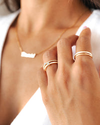 Doppelter Zirkonia-Ring - Sienna
