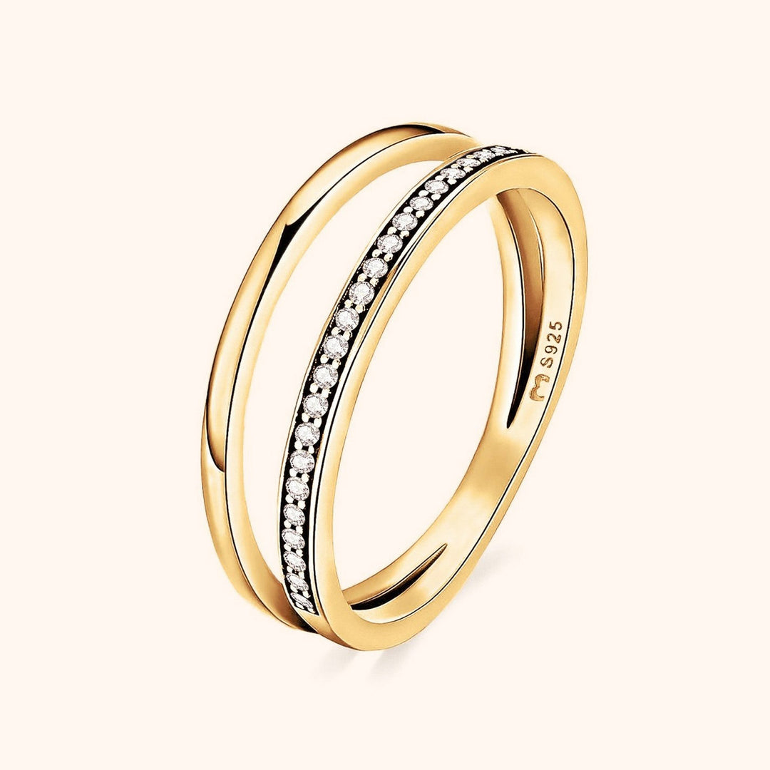 Doppelter Zirkonia-Ring - Sienna