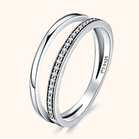 Doppelter Zirkonia-Ring - Sienna