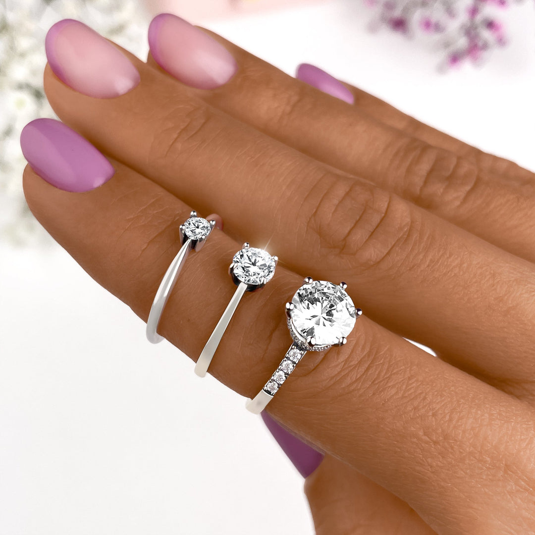 Solitaire Zirkonia-Ring - Elena