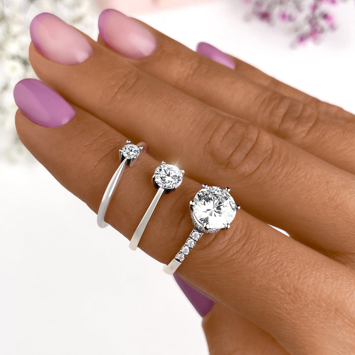 Solitaire Zirkonia-Ring - Elena