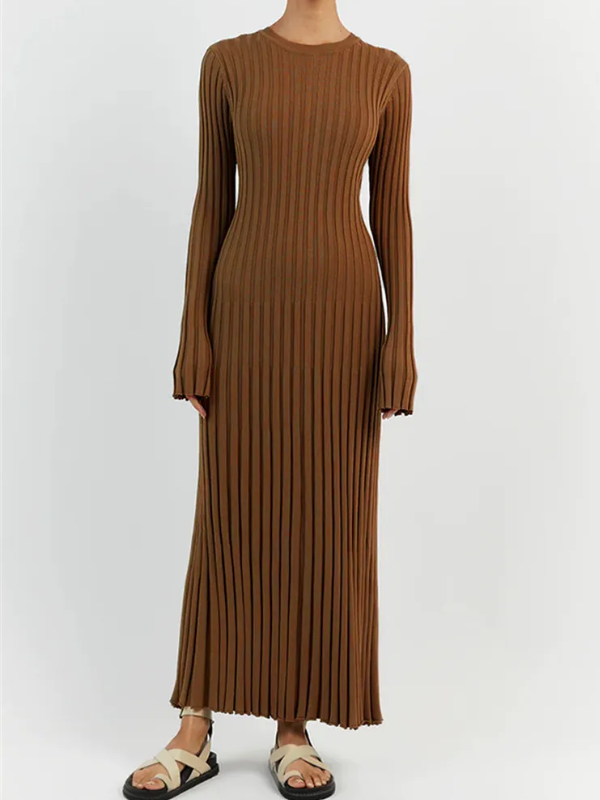 Gracie Gestricktes Maxikleid | Eng & schmeichelhaft
