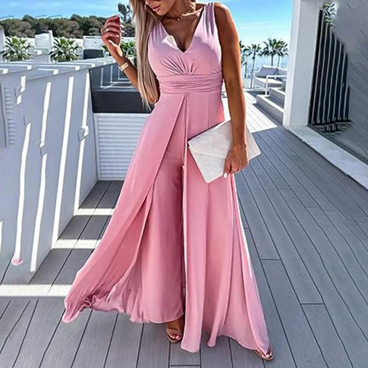 Trendy & comfortabele jeans jumpsuit voor dames met taille-snit – Rhea
