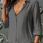 Fließende Bluse mit Knopfleiste – Selin