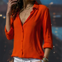 Fließende Bluse mit Knopfleiste – Selin