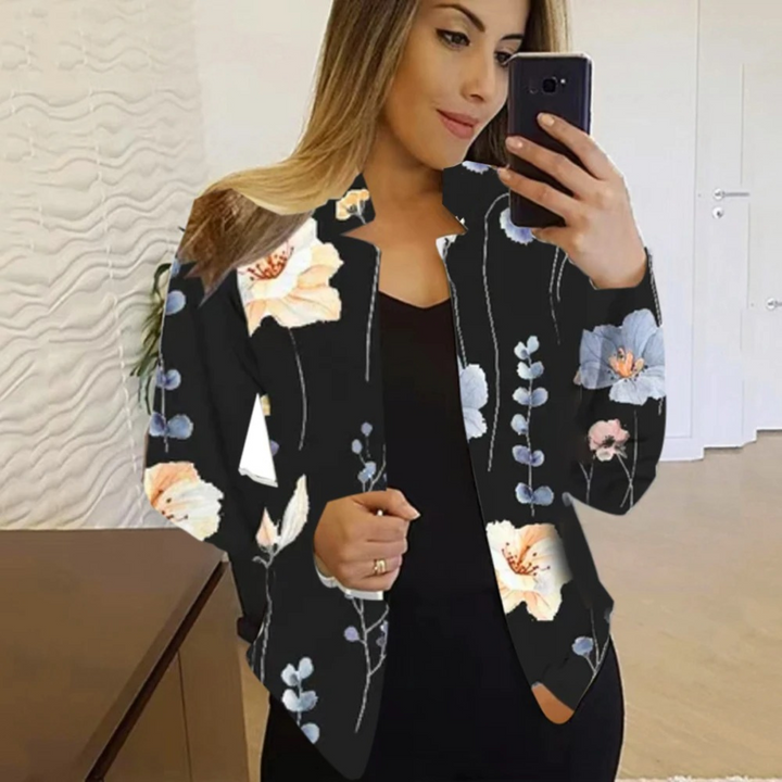 Künstlerischer Damenblazer mit Ink & Wash Design - Amaya