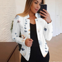 Künstlerischer Damenblazer mit Ink & Wash Design - Amaya