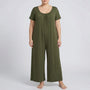 Relaxed Fit Full-Length Plus Size Jumpsuit - June