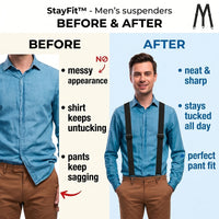 Men's X-Back Suspenders with Adjustable Metal Clips 2
