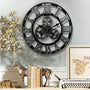 Retro Industrielle Wanduhr aus Holz – Ironwood