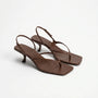 Retro Sandalen Met Hak En Vierkante Neus - Laura