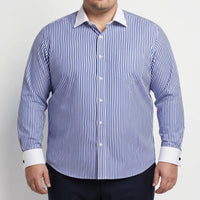 Retro Striped Long-Sleeve Button-Up Shirt - Danny