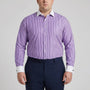 Retro Striped Long-Sleeve Button-Up Shirt - Danny
