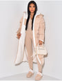 Women's Reversible Hooded Long Puffer Coat, Ankle Length 5