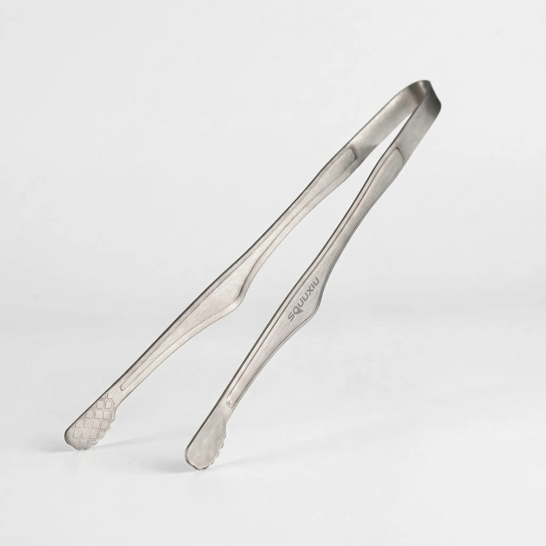 Ridged Titanium Camping Grill Plate With Tongs -  Flamekit